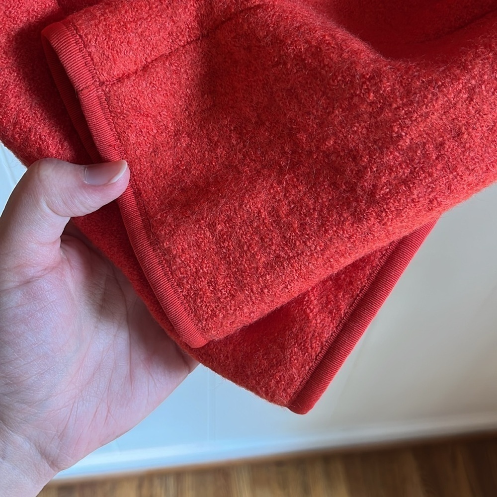 Talbots Berkshire Wool Blend Crop Red Orange Preppy Office Career Jacket Sz 10 - Picture 6 of 15